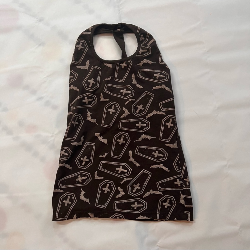 Super cute coffin halter top tank